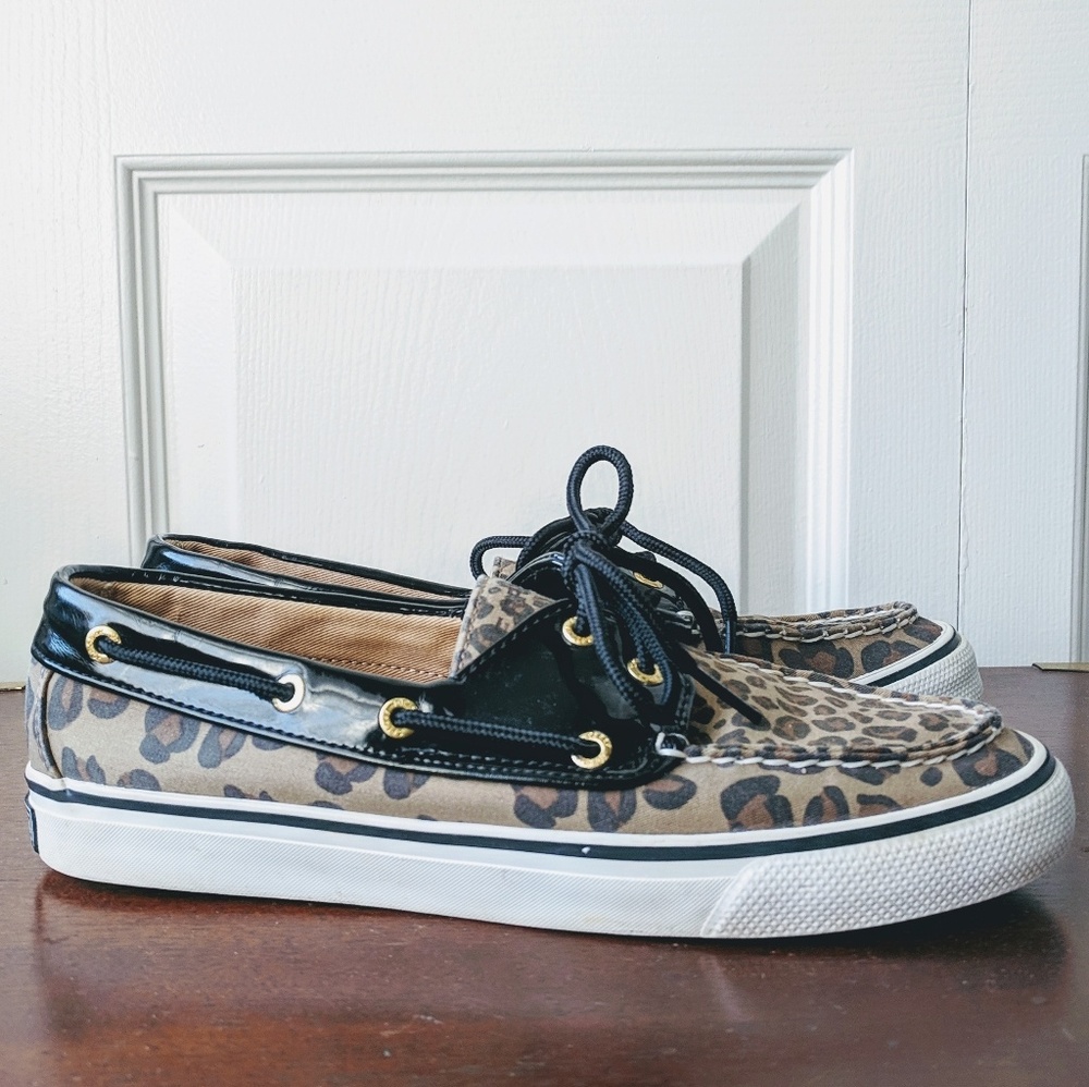 Sperry Topsider Leopard-print Boat Shoes - Picture 4 of 6